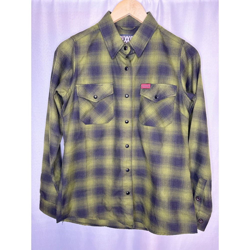 NWOT Women's Dixxon Lonewolf Flannel SMALL Grunge Biker Workwear Streetwear